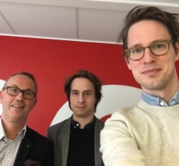 Jag med John Frölander och Jörgen Löwenfeldt på Internetmuseum.
